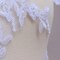 1 Yard 5" White Beaded Bridal Veil Lace Trim with Dangling Leaf Motif for Wedding Veils
